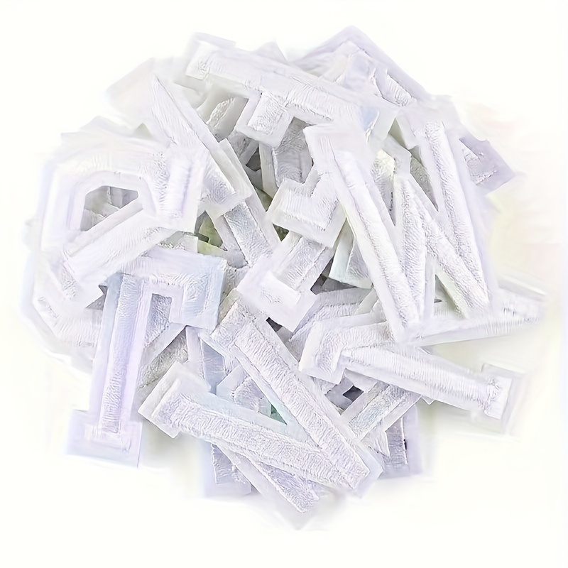 

52pcs Letter Patch With Hot Ironing Adhesive Letter , Decorative Patch For Shirts Jackets Hats Jeans Shoe Bags (white)