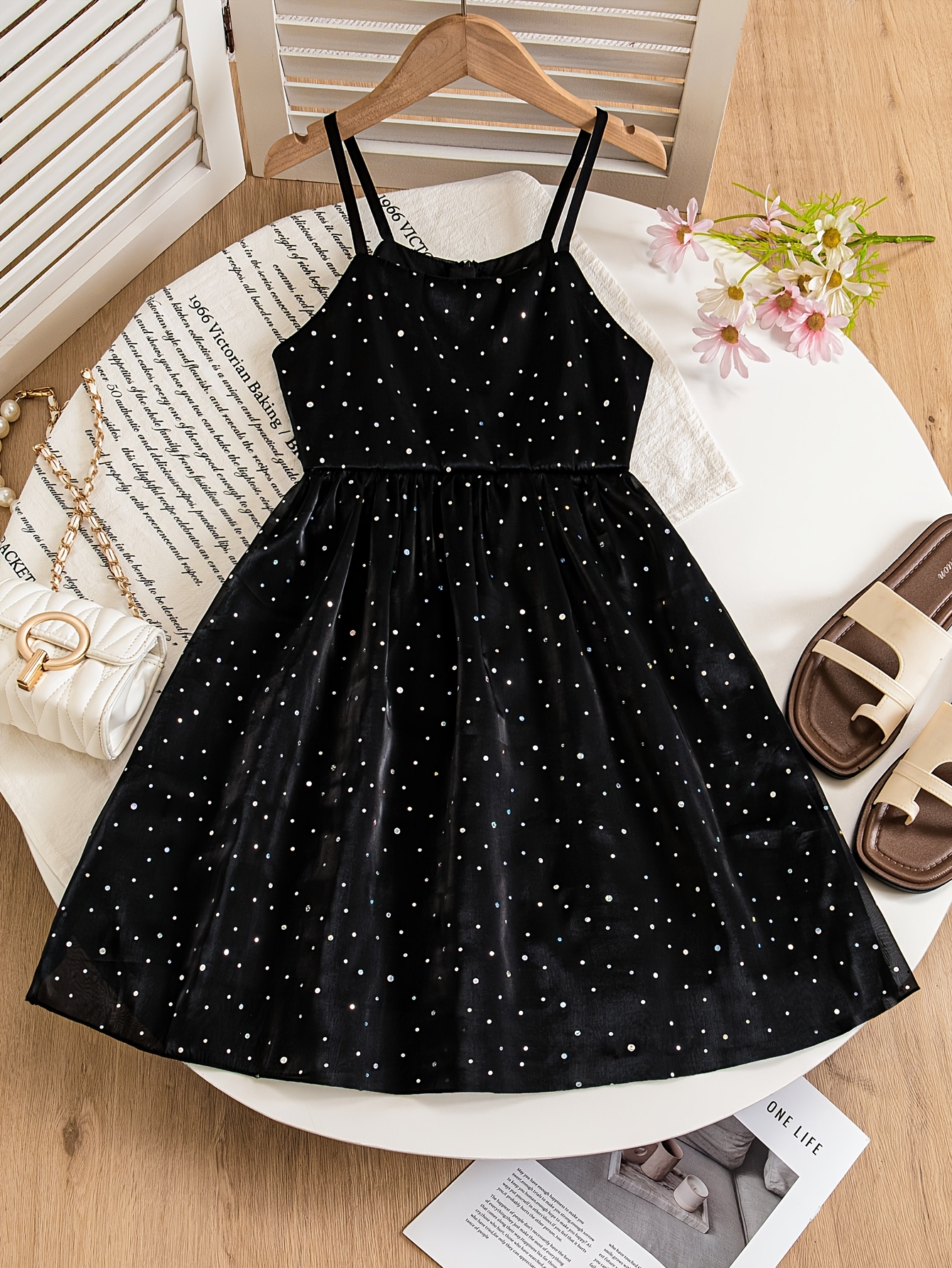 black sequin dress No stretch Avec Les Filles Women's Size:6/MEDIUM Voga30