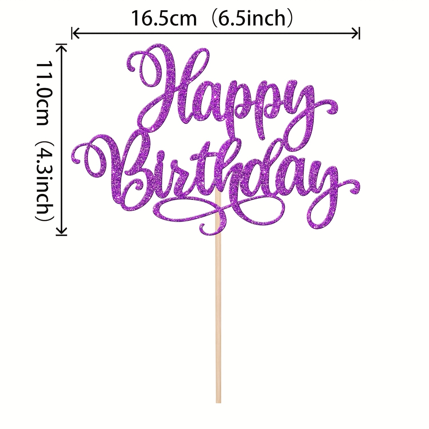 A Sparkling Birthday Cake Topper To And Wish A Happy Birthday For Party Decorations, Halloween, Christmas