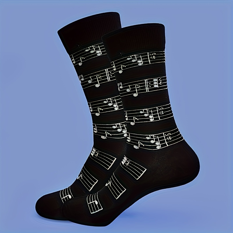 E-shop 1 Paar Socken mit lustigen Notizen, bequeme, atmungsaktive Socken mit mittlerem Schaft, Unisex-Socken