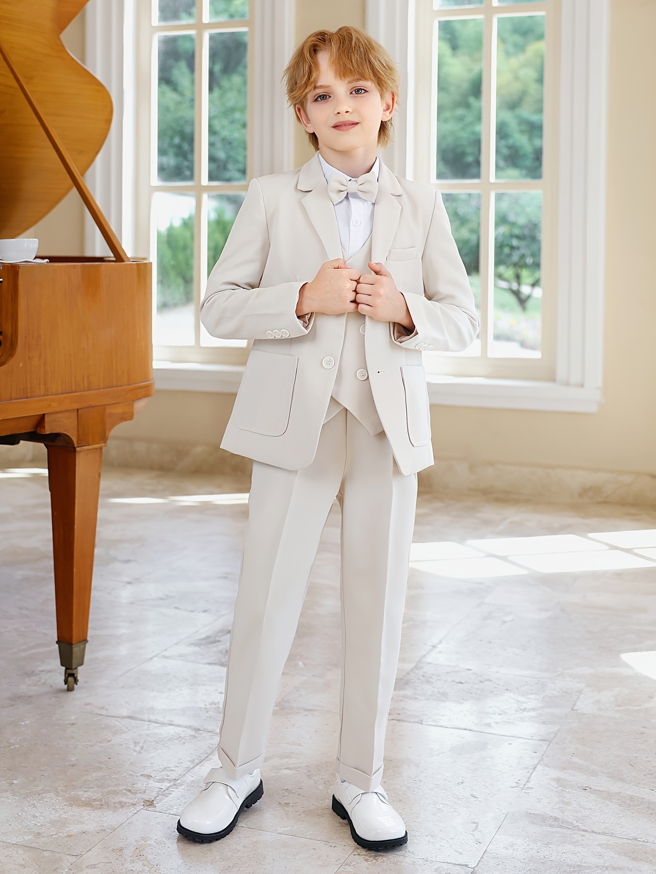 formal dresses boys latest Boy Formal Suit For Wedding Boys Clothes Set three Pieces 3T£¬4T / blue