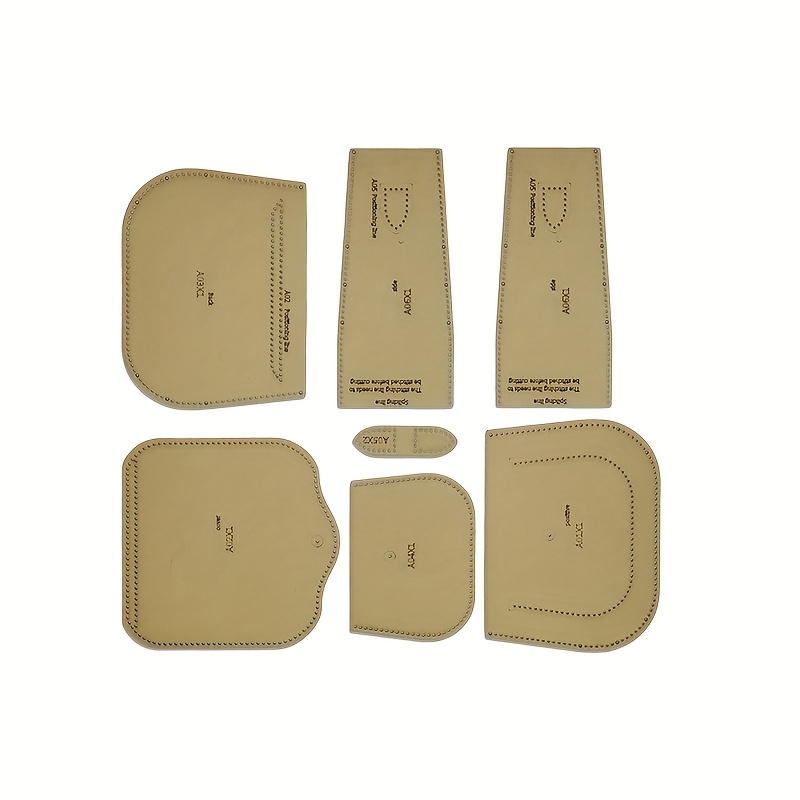 Image of 7pcs Handmade Goods Fashionable Elegant Shoulder Bag Making Paper Template Diy Crossbody Making Template Handcrafted Craft Template Supplies, Diy Wallet Making