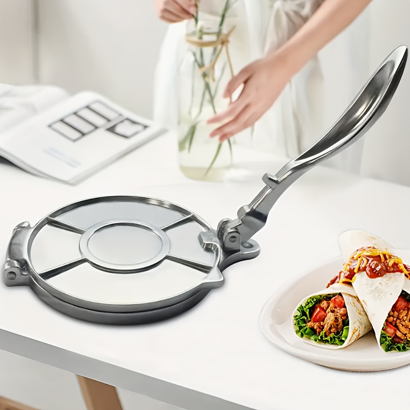 A dough press Metal mold Steel flour tortilla press Dumpling dough tortilla flour bread mold Sandwich taco press tortilla crusher Mince meat