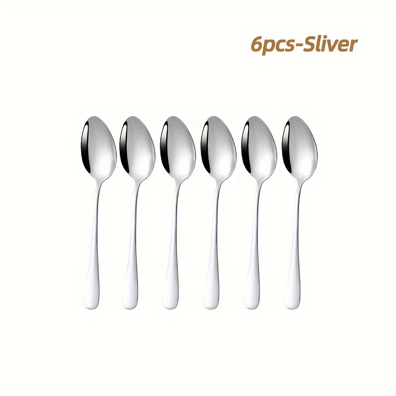 E-shop 6er-Pack Mini Kaffee Löffel, Espresso Löffel, 12 cm (4,7 Zoll) Edelstahl Kleine Löffel für Dessert