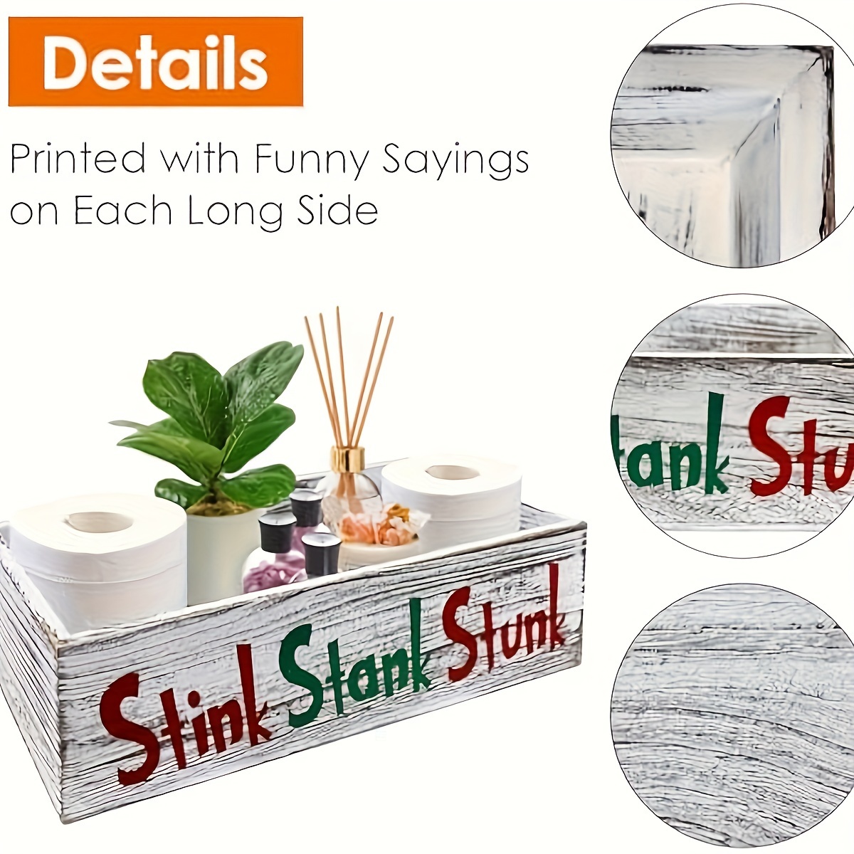 

1pc Christmas Bathroom Decor Box, Humorous " " , Plastic, No Required, Featherless, And Office Desk