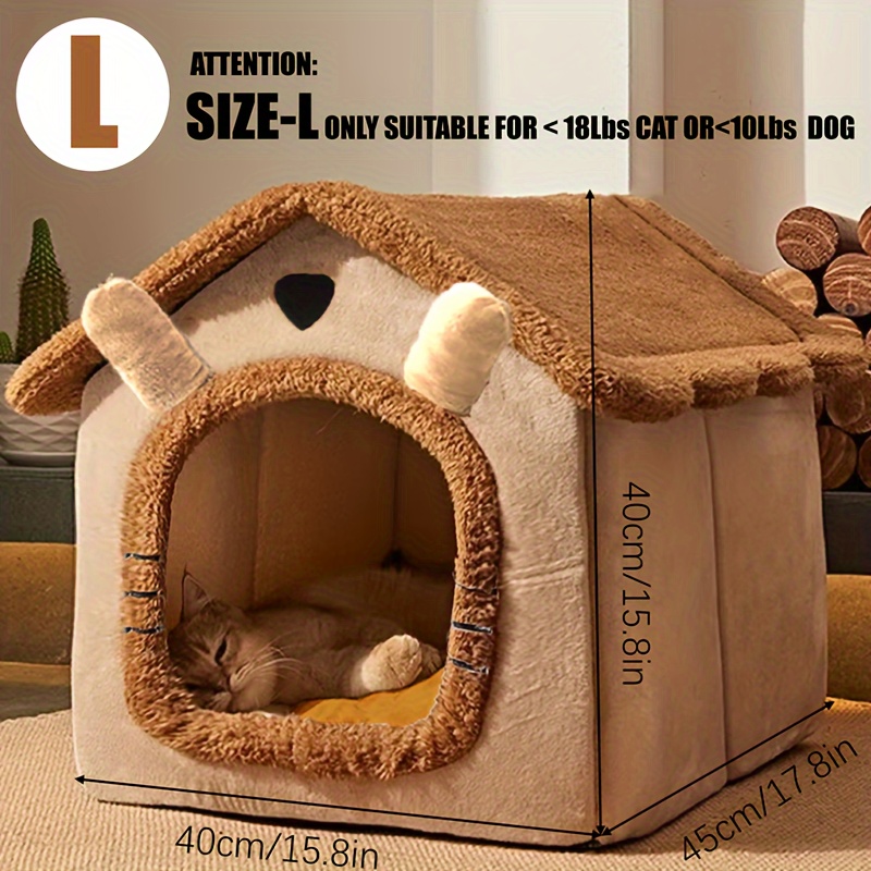 TEMU A Cozy And Comfortable Pet Bed For Cats And Dogs, Detachable And Washable, A Warm Winter Cat Bed And A Soft, Comfortable Dog House