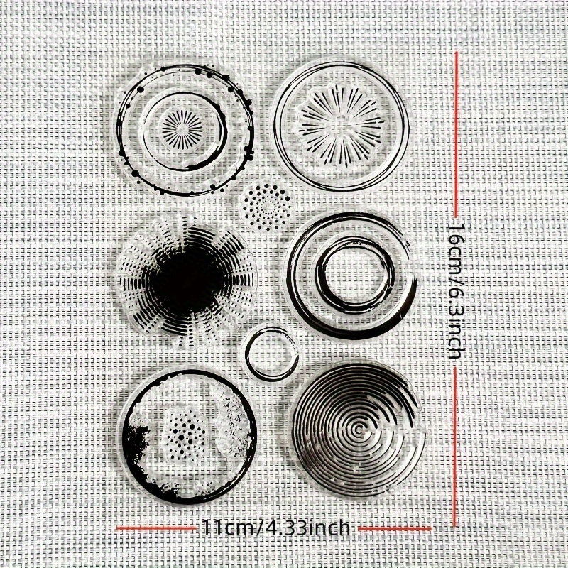 1pc Circular Corrugated Transparent Stamp For Card Making Transparent Seal Album Diary Home Decoration