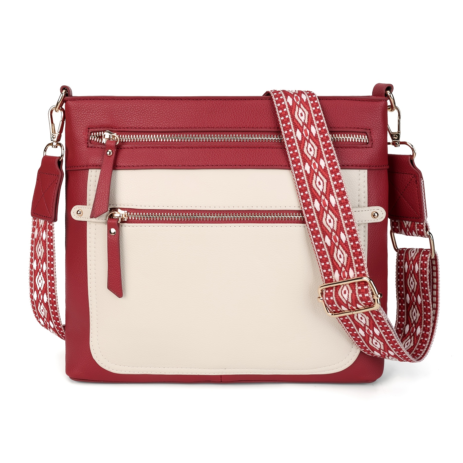 Image of Fashionable Color-matching Women' With Large Capacity And Multiple Pockets, Single Shoulder Bag, Stylish And Versatile, High-quality For Daily Commuting, Crossbody Bag, Wallet, Phone Case