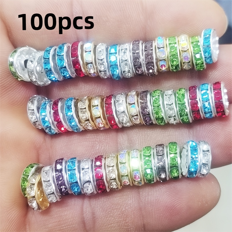 

100pcs/10mm Spacer Beads-round Spacer Beads-round Loose Beads For Bracelets, Necklaces, Earrings, Jewelry, Diy Handmade Handicrafts