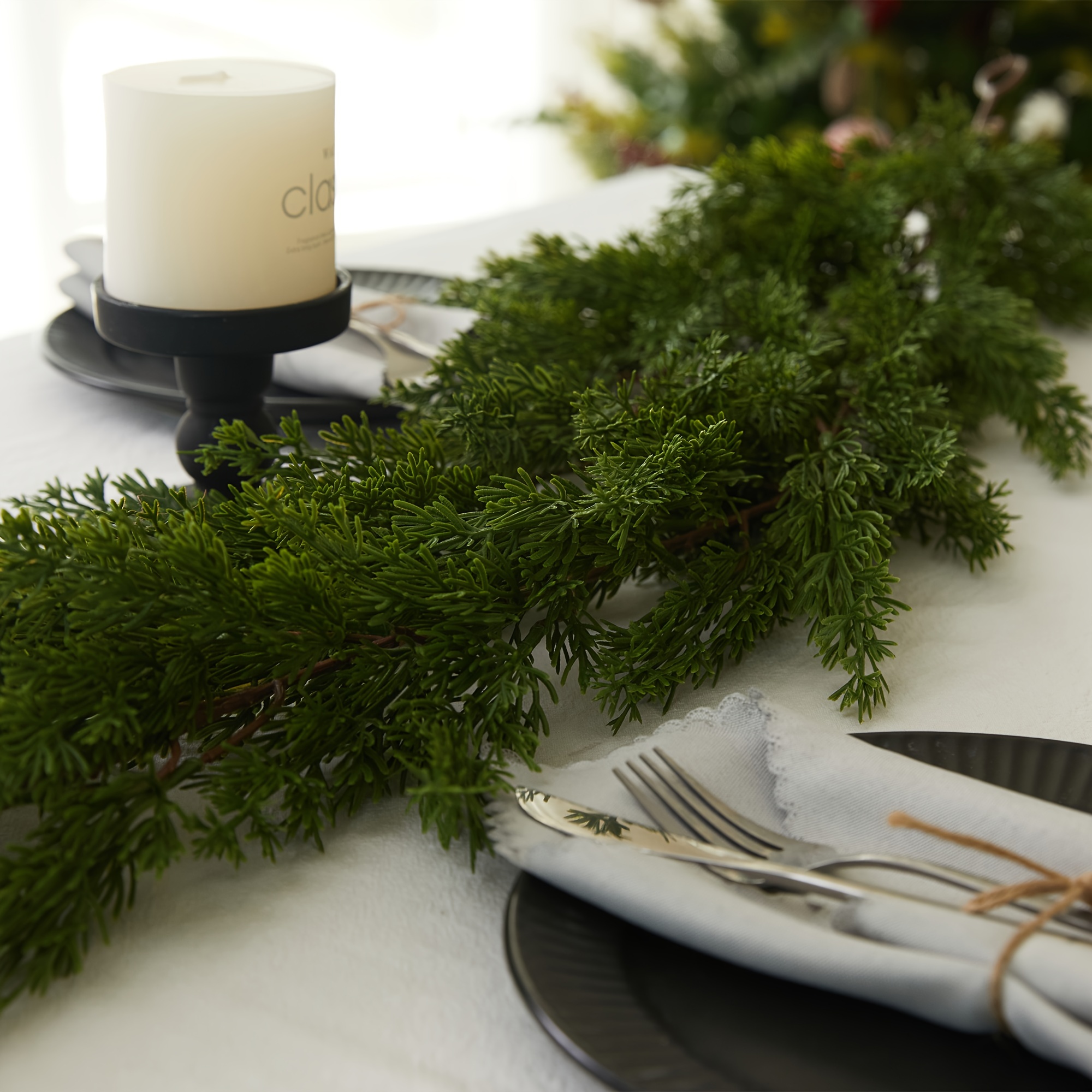 Künstliche Zederngirlande, 1,8 M Lang – Realistisches Immergrün Für Weihnachten, Treppen, Tür & Tischdeko