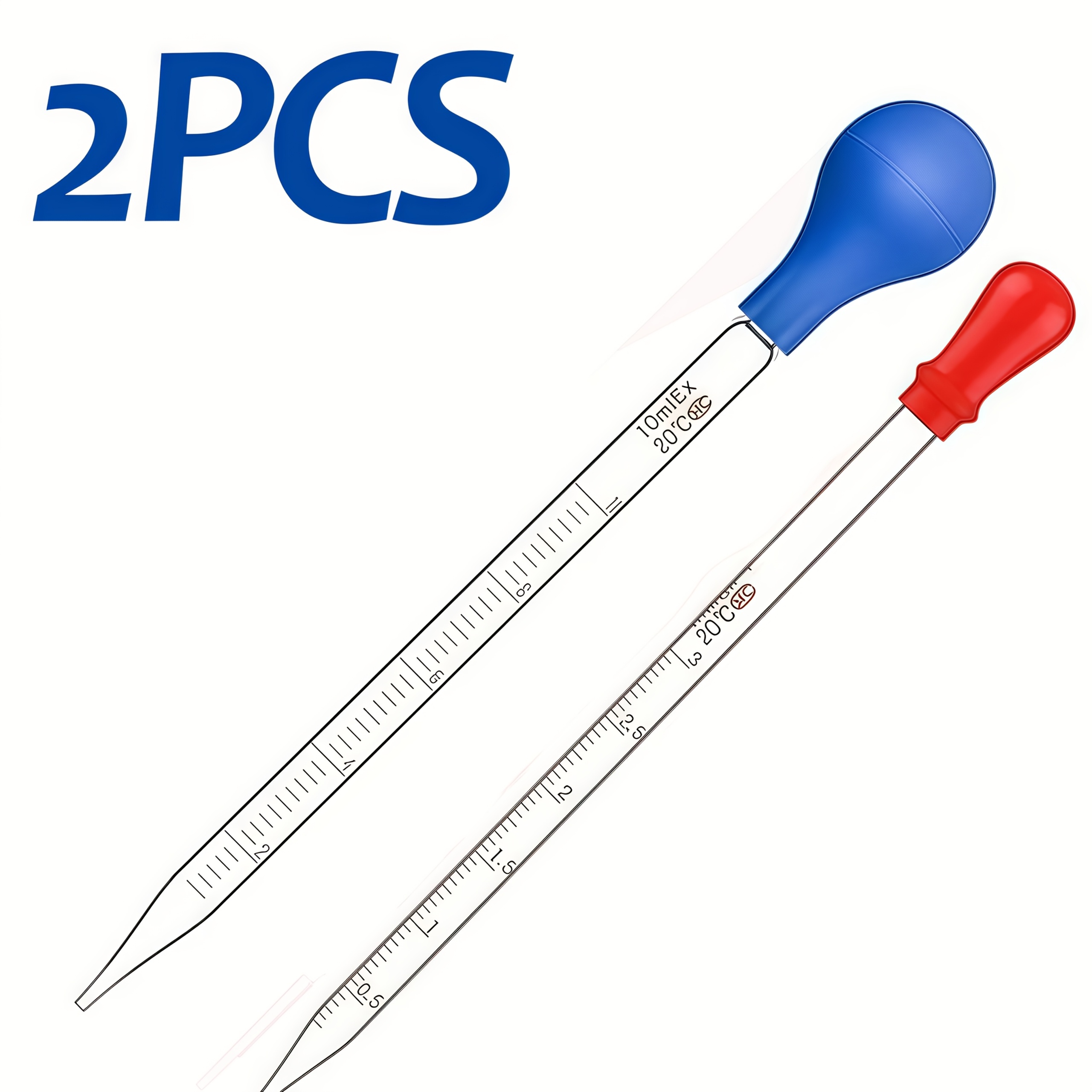 E-shop Glas-Volumenpipetten, Glas-Tropfer 3 ml/10 ml mit Glas-Rührstäben, Reinigungsbürsten 2 Stk./4 Stk.