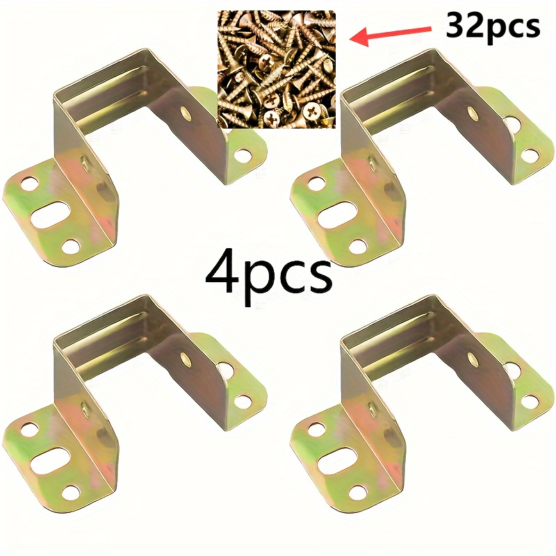 

36pcs -duty Bedside Set - Thickened Metal Brackets, Wood & Reinforced