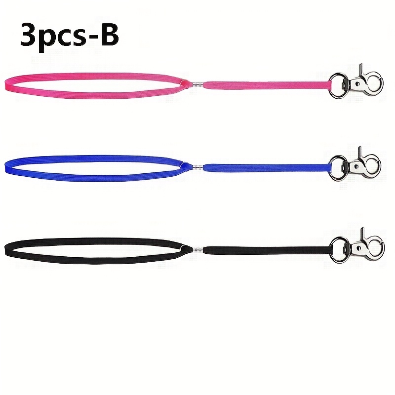 TEMU 3pcs Durable Nylon Dog Leashes In Blue, - Adjustable Safety For Training And Bathing, Pet Grooming Accessories, Dog Training Leads | Colorful