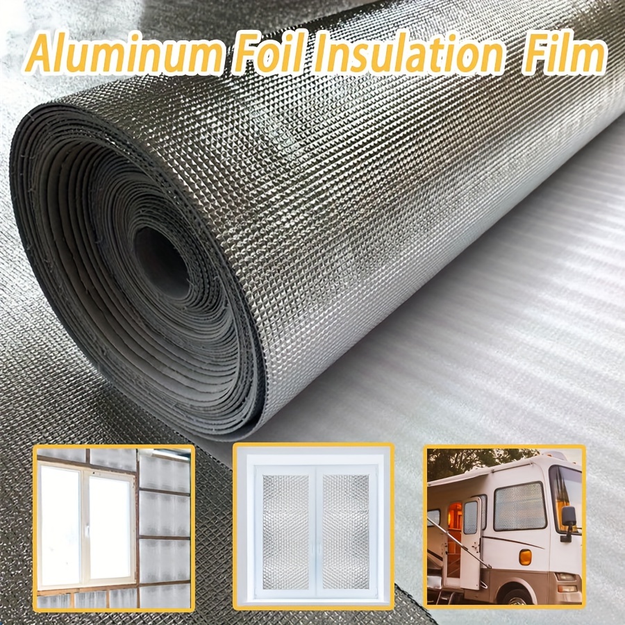 98.4*2.5ft Heavy Duty Insulation Film, Square Stripes Insulation Sheet,  Aluminum Protection Mat, Reflective Windows Cover For Cold, Hot Food  Delivery