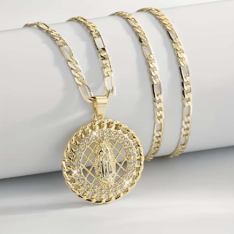 TEMU 1pc/fashionable And Luxurious Dalupé Zucchini Round Charm Pendant Necklace, Hollow-out Pendant Necklace Jewelry, The Perfect Thanksgiving Gift