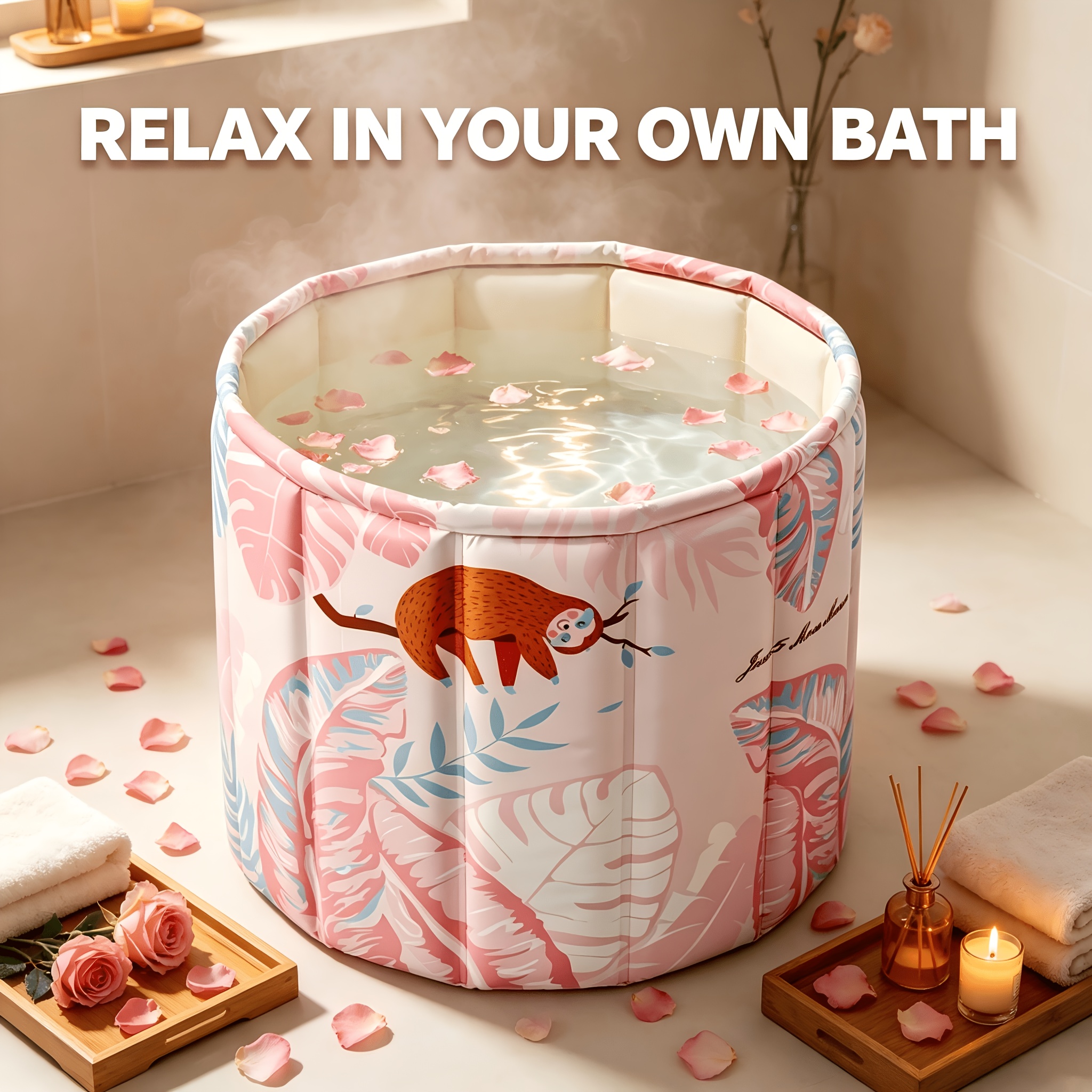 Inflatable Standalone Bathtub for Hot and Ice Baths