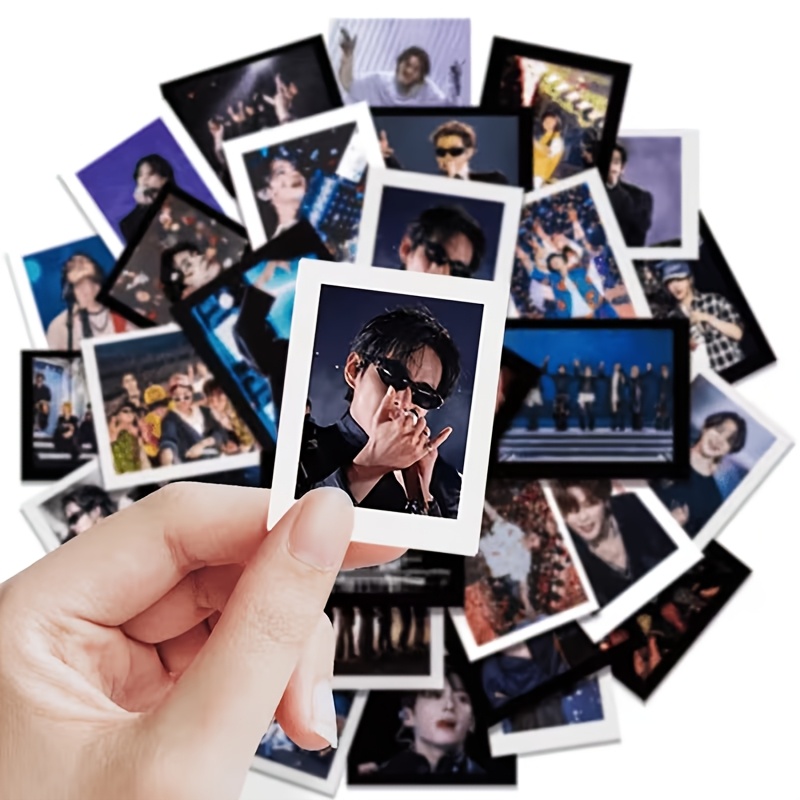 TEMU 50pcs B-t Themed Photo Sticker Set - Concert - Includes Individual And Group Photos, High-quality Printing | Vibrant Colors, The For Fan