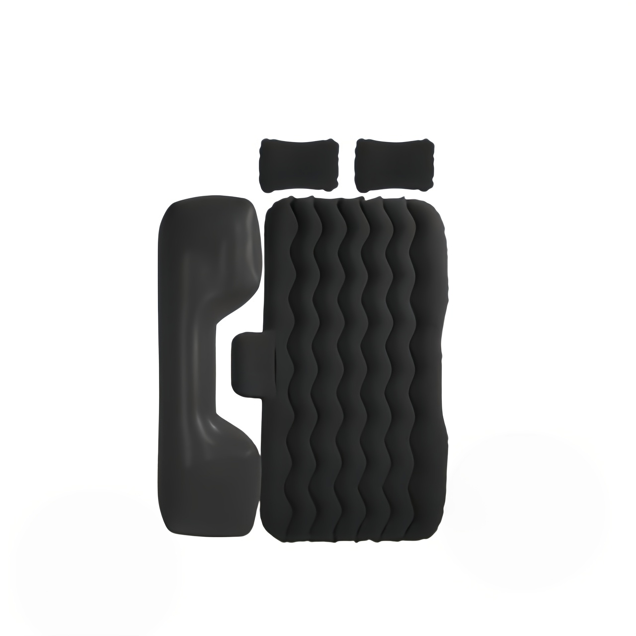 TEMU Suv Car Inflatable Air Mattress, Flocked Pvc Wavy Inflatable Bed, Portable Air Mattress For Car Trunk Road Trip, Office Rest, Outdoor Camping