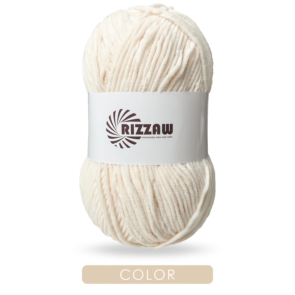 TEMU A Single Package Of 100% Polyester Chenille Yarn, 2mm Medium Thickness, Ice Strip Yarn, Weighing 50 Grams, Suitable For Crocheting Handmade