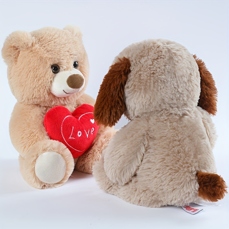 Urso de Pelúcia com Coração de Amor e Cachorro de 26cm/10.23in para Crianças 7