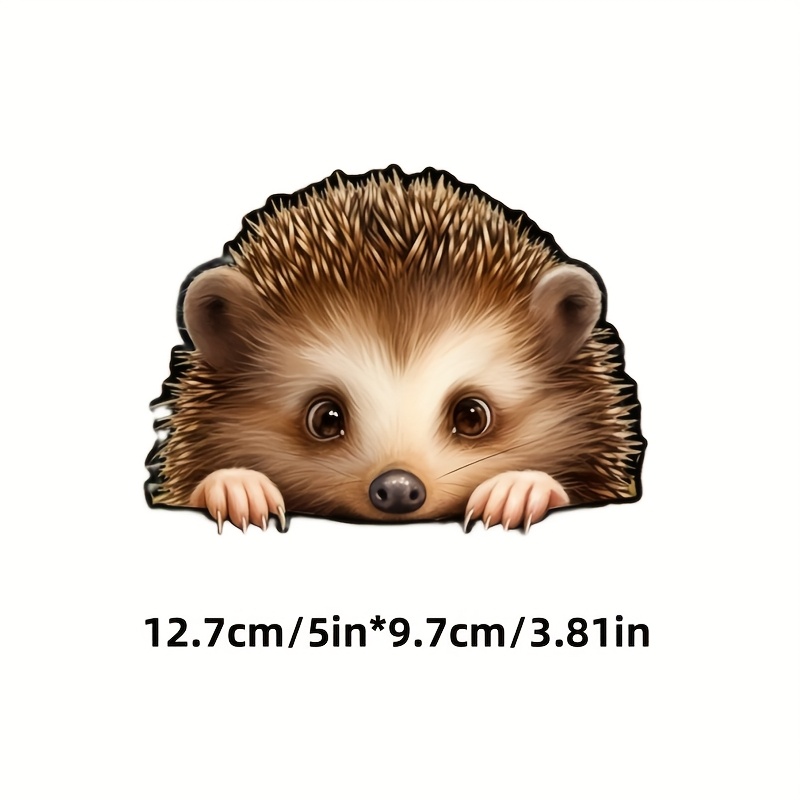 A Peeking Hedgehog Sticker, Suitable For Cars, Laptops, And Walls, Perfect For Glass And Metal Surfaces