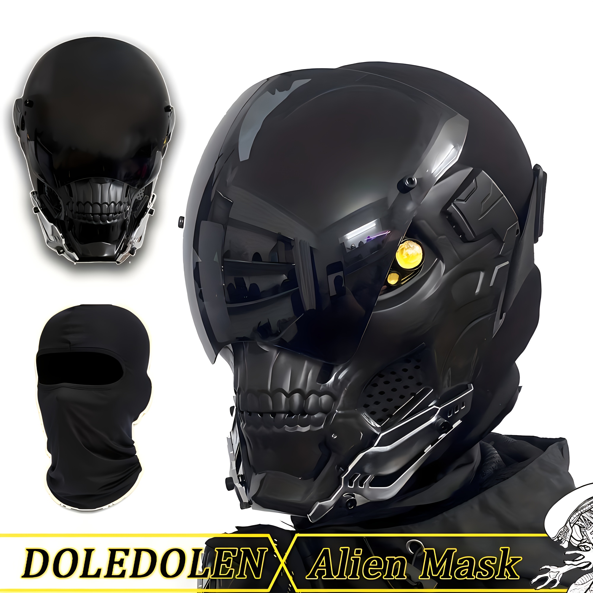 

Cyberpk Futuristic Skull - And Mechanical , Helmet For Halloween, Christmas, Parties, Cosplay, , For Photo Props - Plastic , Non-washable