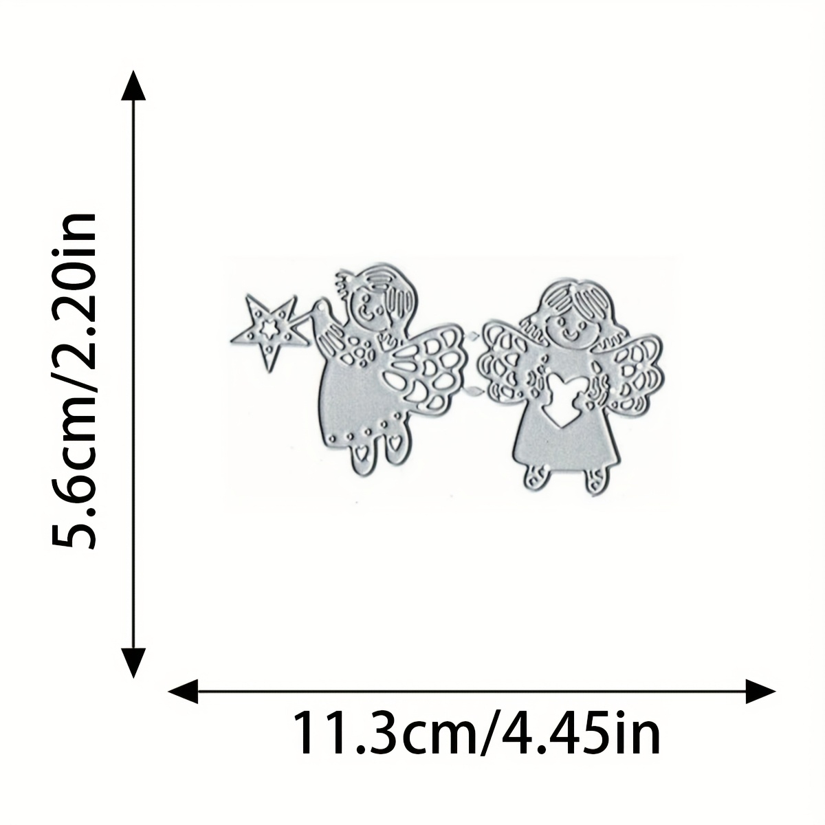 TEMU Fustella in metallo a forma di natalizio, strumento di taglio in acciaio al carbonio, adatta per scrapbooking, creazione di biglietti d' e