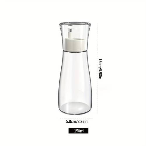 refillable glass mouthwash dispenser with lid 150 260ml clear bathroom countertop container for easy portability