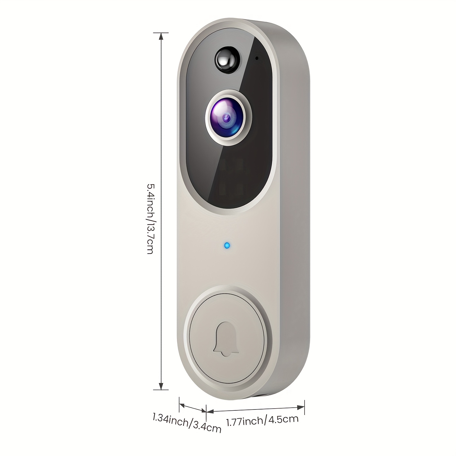 TEMU Wireless Video Doorbell Featuring A 1080p Security Camera, Night Vision Capabilities, Audio, Real-time Video Streaming, Rechargeable Battery,