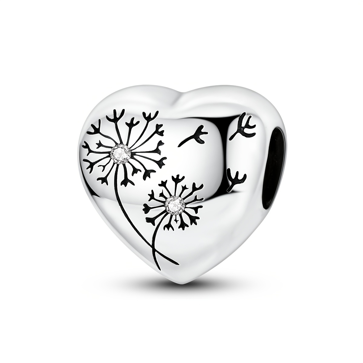 TEMU 1 pz Perline Ciondoli Design Originale per Donna, Perline a Forma di Cuore e Dente di Leone, Adatte a Braccialetti e Collane Originali per