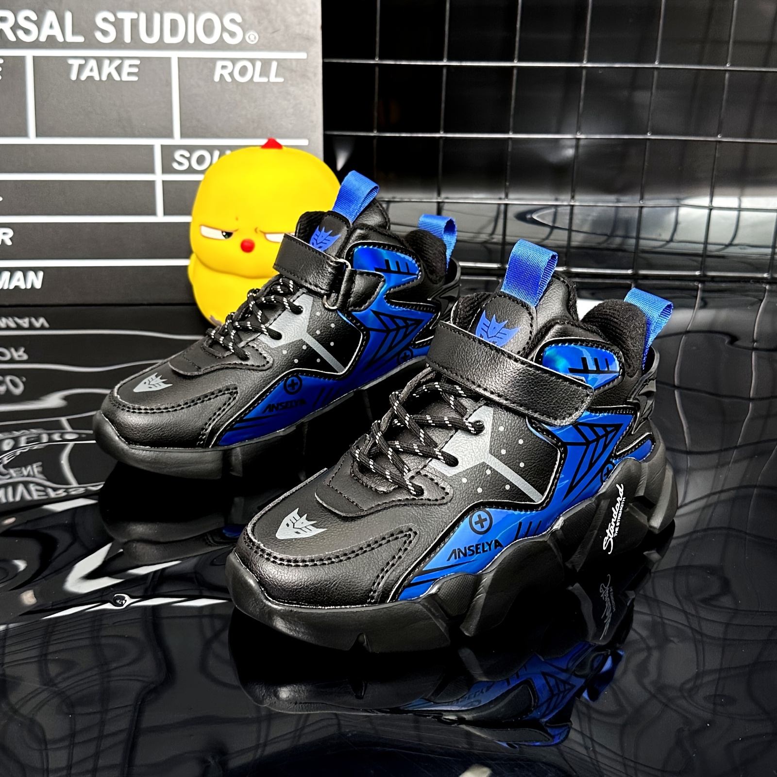 Jongensmode-sneakers - Duurzame laagtop-basketbalshoes met sluiting, ademende stofinleg en EVA-gepolijste zool voor outdoor-hardlopen, casual-draag - Comfort voor alle seizoenen, basketbalshoes, sportkleding, stijlvolle design met lusen, gevoerde EVA-zool