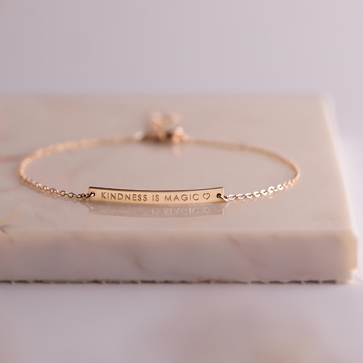 TEMU 1pc Personalized Custom Bracelet, Name Custom Bracelet, Trendy Personalized Design, Stainless Steel Golden Silvery Custom Bracelet