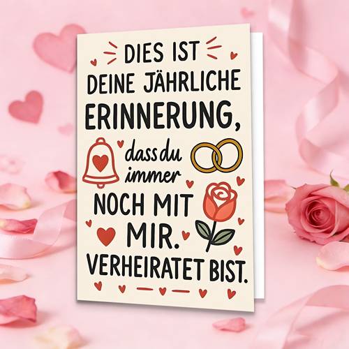 eine romantische -jahrestagskarte für paare, wundervolles geschenk der liebe und hingabe, für einen besonderen tag für ehemänner und ehefrauen, ideal für hochzeits- und beziehungsjubiläen