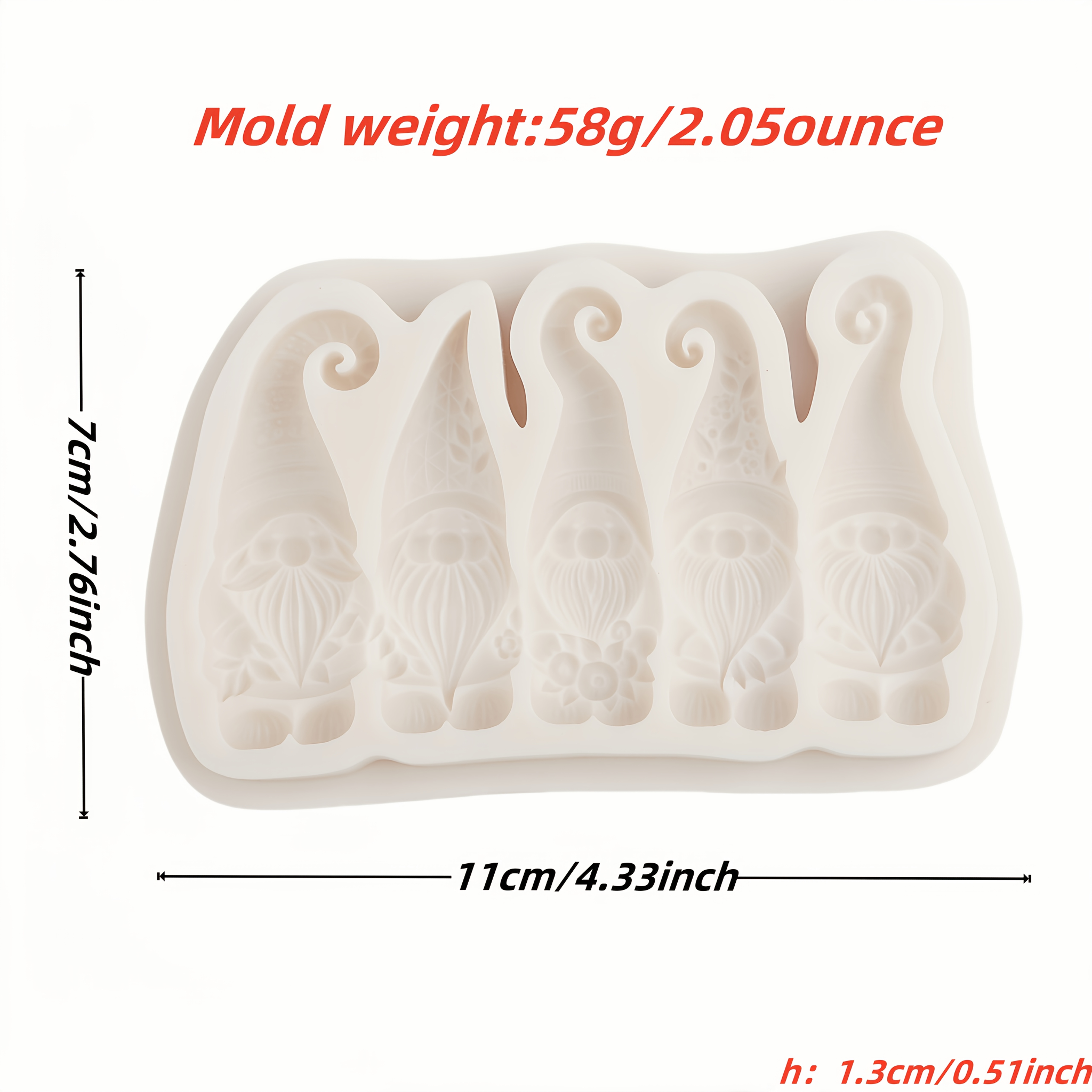 Image of 1pc Cute Silicone Mold Of A Christmas Dwarf, Ideal For Elf Cake Desserts, Chocolate Sculptures, Handmade Candies, And Fondant Molds. A For Baking During Christmas