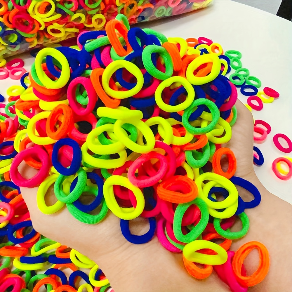 Colorful Basic Nylon Elastic Hair Ties For Girls Ponytail Hold Scrunchie Rubber Band Women's Fashion Hair Additions