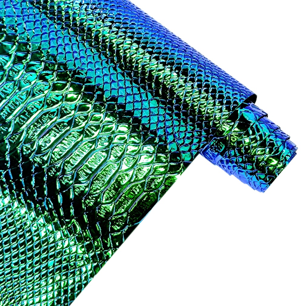 TEMU 1 Roll Of Laser Magic Crocodile Pu Artificial Leather, 30 × 135cm, Flexible And Easy To Cut, For Diy Earrings, Hairpins, Phone Case Crafts, And