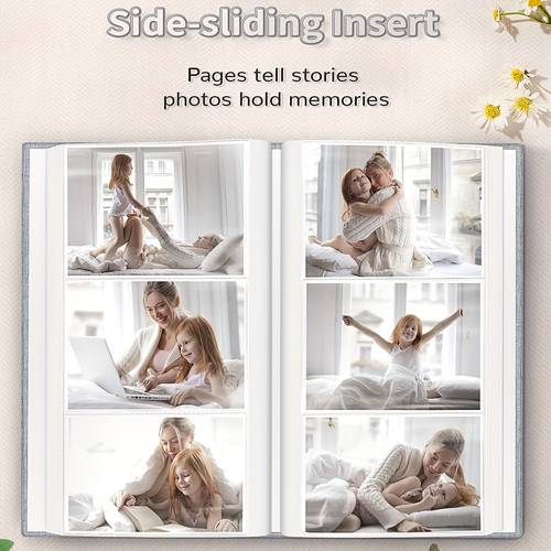 300 pockets linen photo album for 4x6 photos fabric cover photo books slip in picture albums wedding anniversary wedding photo storage