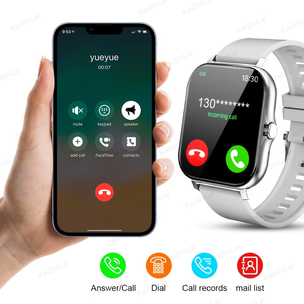 2025 New Full-Touch Screen Smart Watch with Wireless Calling, Wallpapers, Multiple Sports Modes, Message Alerts, Call Answering, Remote Photo Capture, Music Playback, Fitness Tracker, Compatible with Android and iOS, Ideal Unisex Gift for Halloween