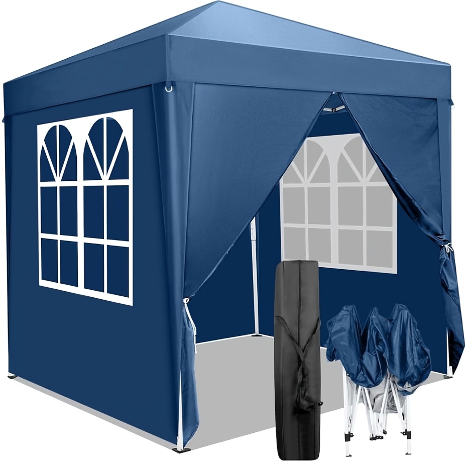 Image of Gazebo Carport, Folding Gazebo, M, With 4 , Party Tent, Uv Protection 50+, Height-adjustable Garden Gazebo, With Carry Bag, For Outdoor Garden Camping