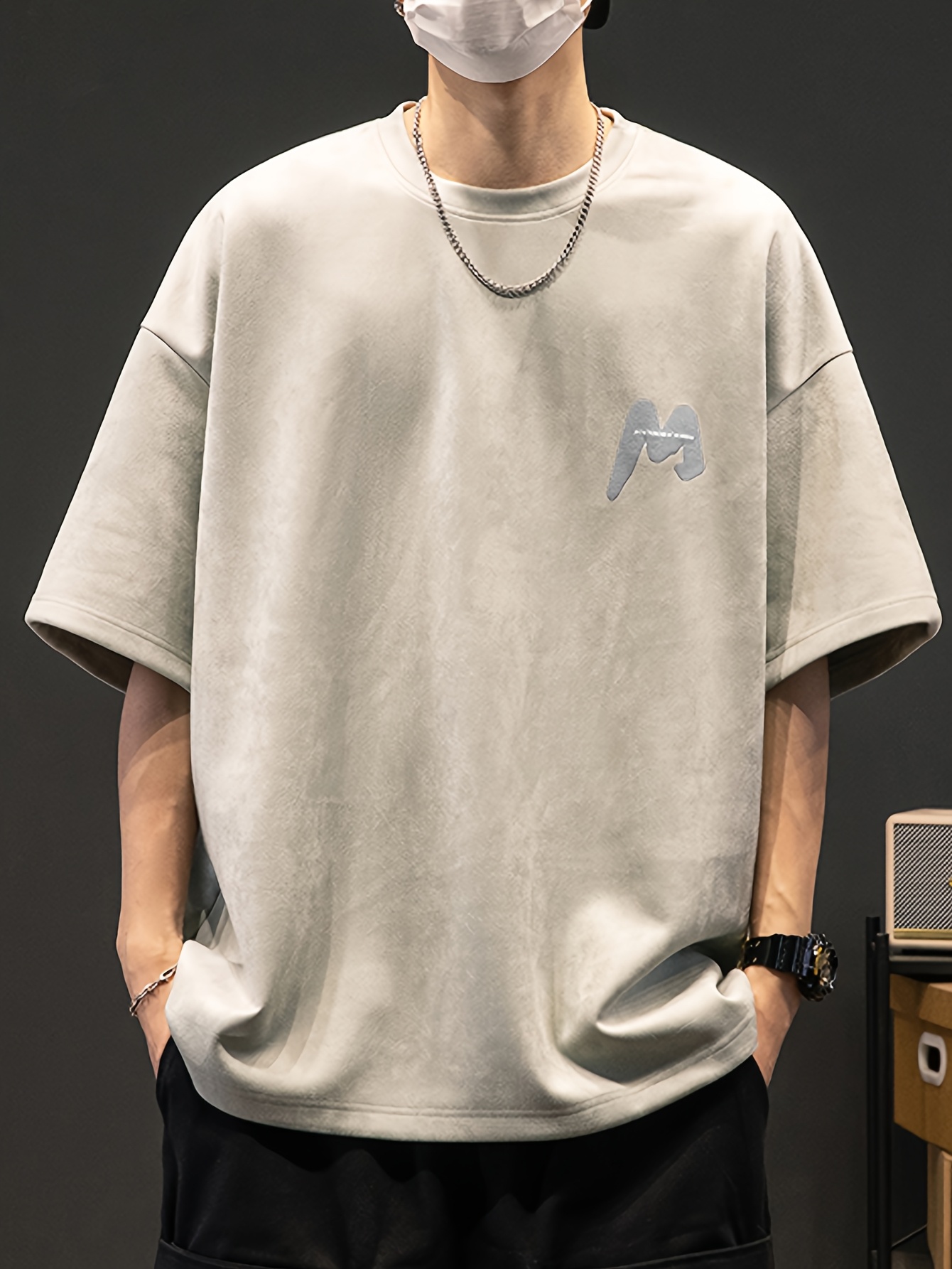Men's Short Sleeve Shirt Sports Fashion Tee Training Baggy