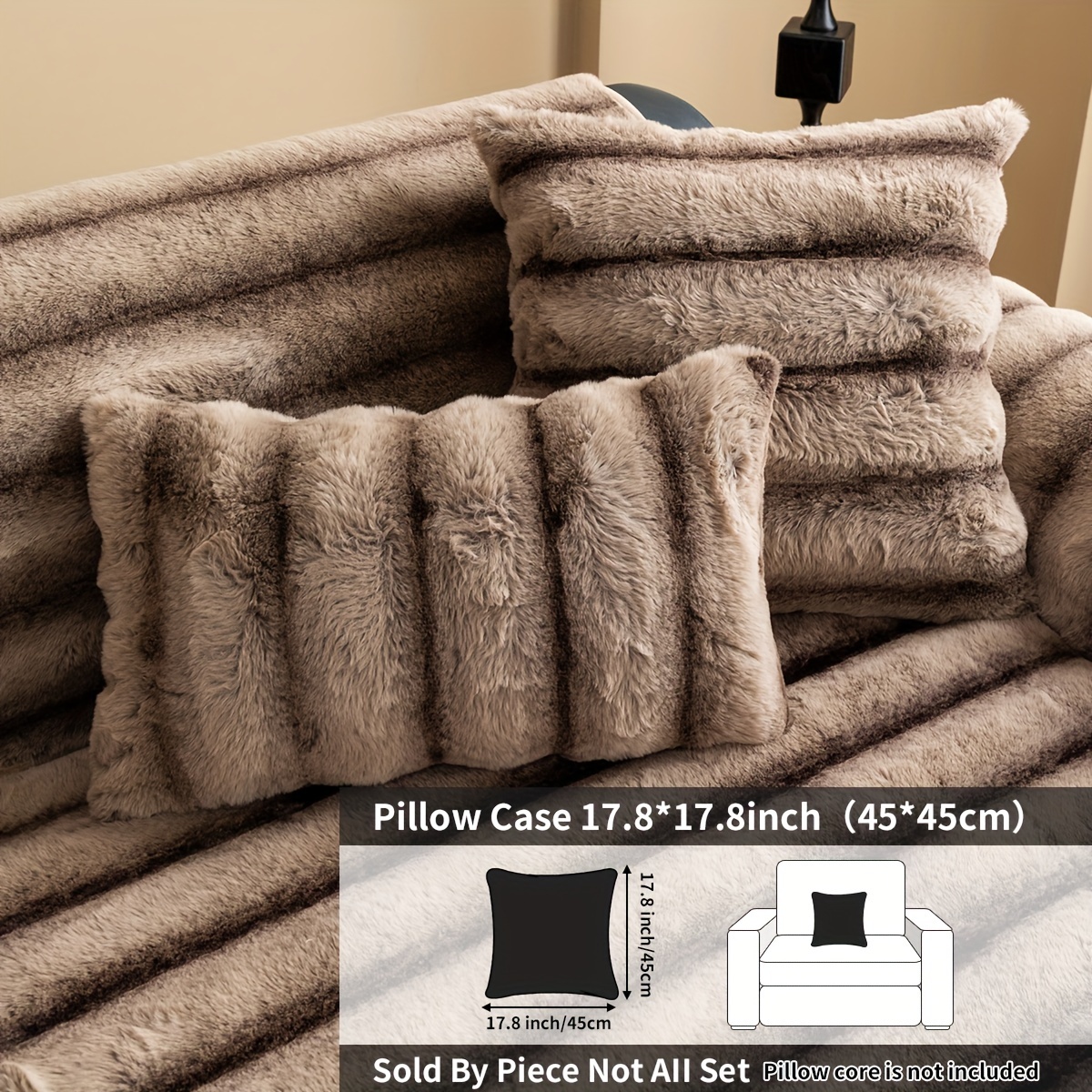 TEMU Cuscino per in peluche 1 pz, Copridivano , Asciugamano per schienale del , Protezione per mobili per , Decorazione per la casa per camera da