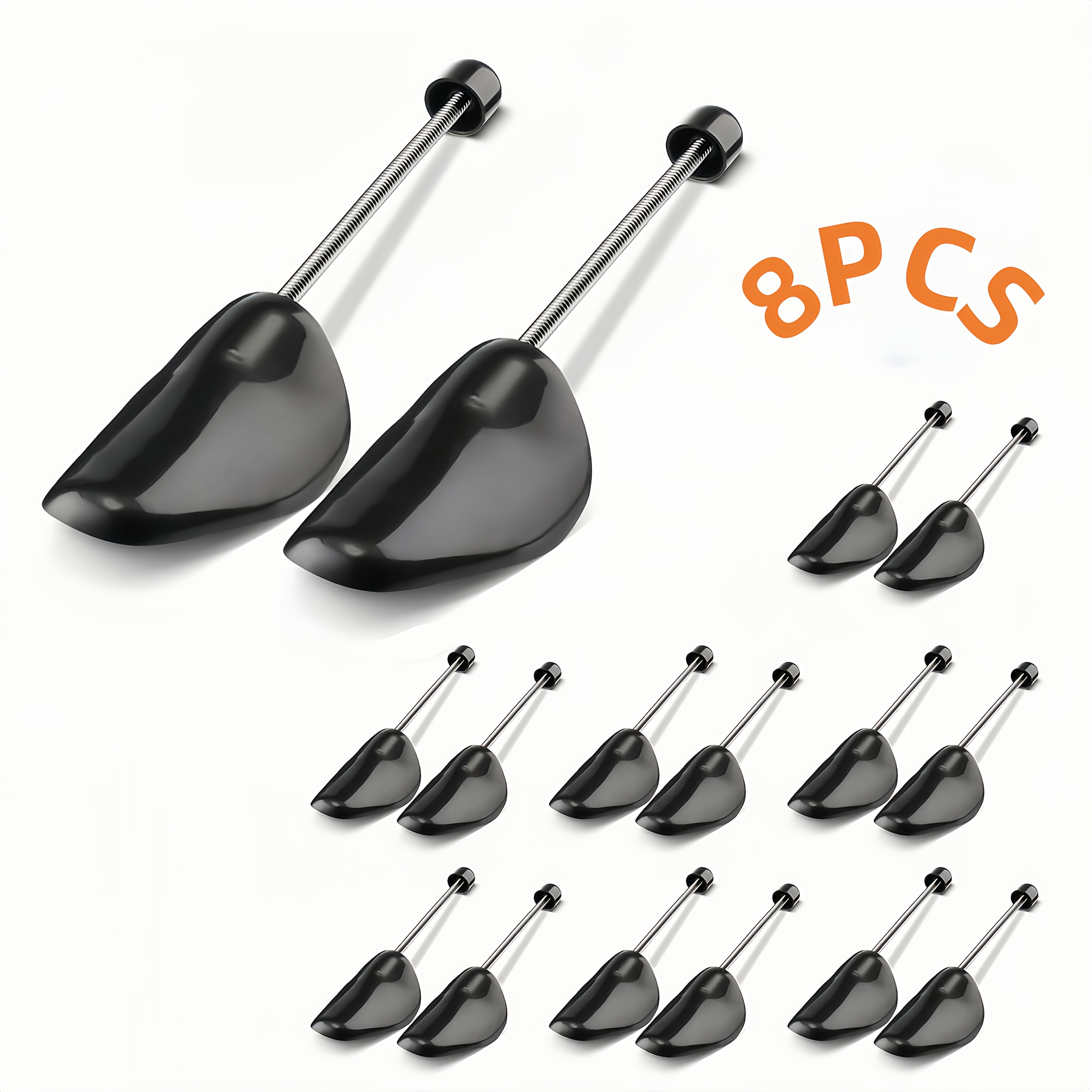 Image of 8pcs/set Adjustable Shoe Braces For Men And Women - Plastic Wrinkle-resistant Shoe Braces For Sneakers, Heels And Leather Shoes - Ideal Gifts For Christmas, Valentine's Day And Father's Day