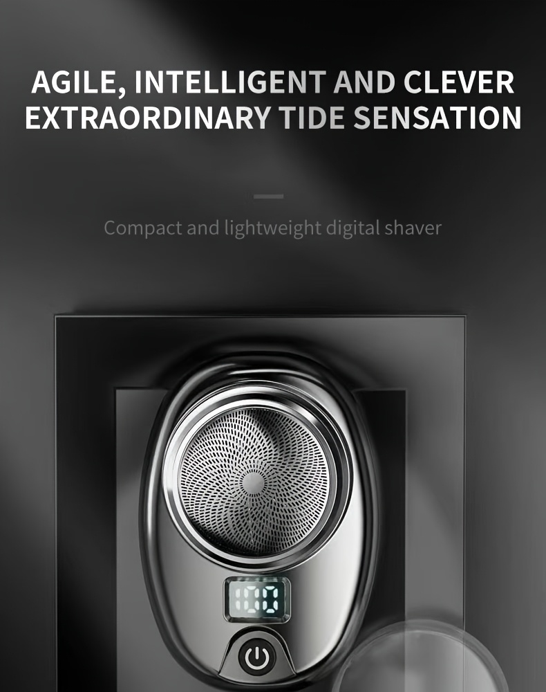 mini electric shaver 2025   version   use with lcd screen mens mini electric shaver portable travel electric shaver suitable for home car travel 1pc Product details 0