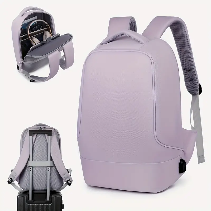 Unisex Anti-Theft Laptop Backpack - Large Capacity, 16-Inch, Multi-Compartment, Business Travel and College Student Bag, Beige Oxford Fabric with Trim, Adjustable Shoulder Straps, Secure Zipper ... Unisex Anti-Theft Laptop Backpack - Large Capacity, 16-Inch, Multi-Compartment, Business Travel and College Student Bag, Beige Oxford Fabric with Trim, Adjustable Shoulder Straps, Secure Zipper ...