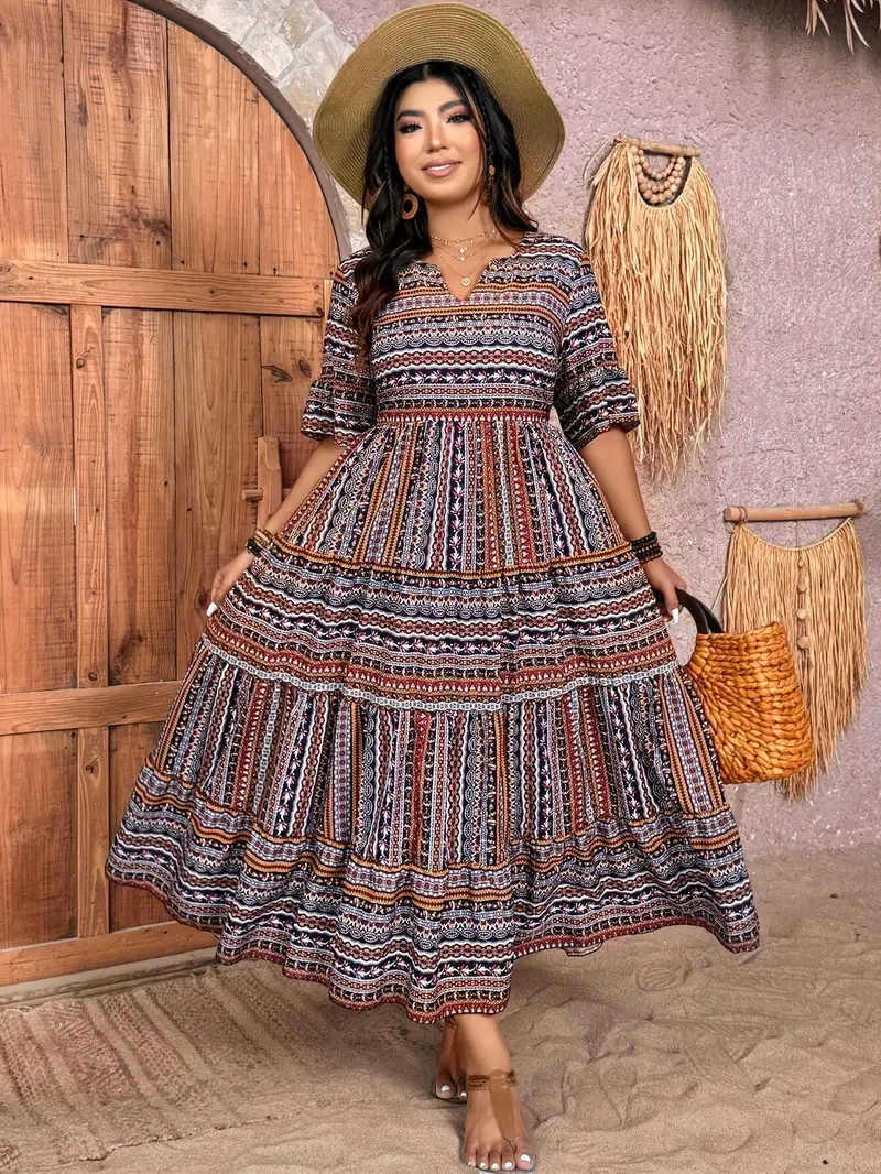 elegant womens fit flare dress polyester print crew neck - Temu Nigeria elegant womens fit flare dress polyester print crew neck - Temu Nigeria