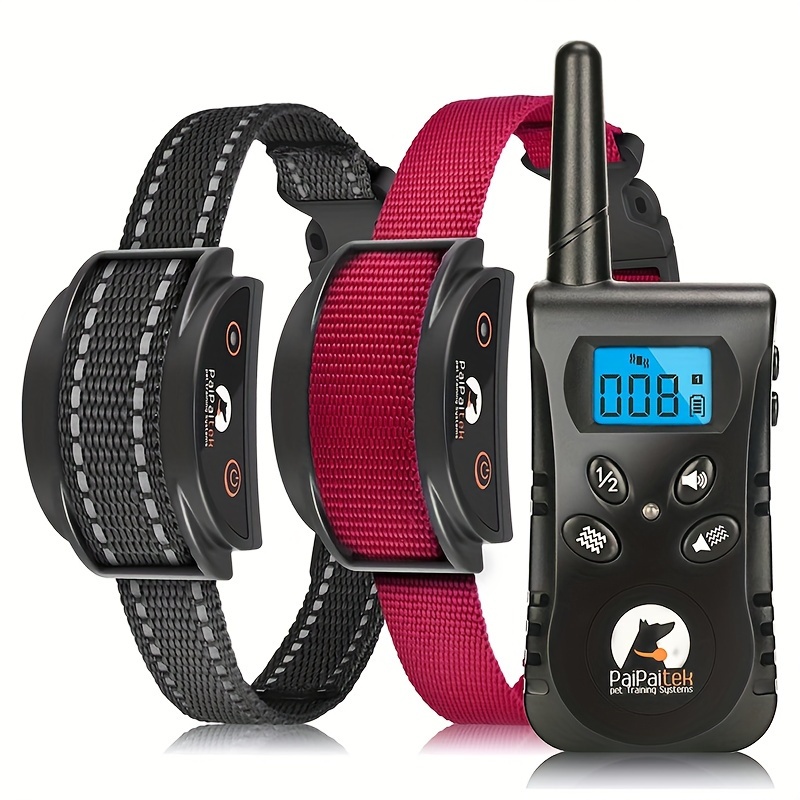 

Dog Training Collar, Ipx7 Waterproof & Rechargeable Dog Collar, Up To 1600ft Remote Range Dog Collars