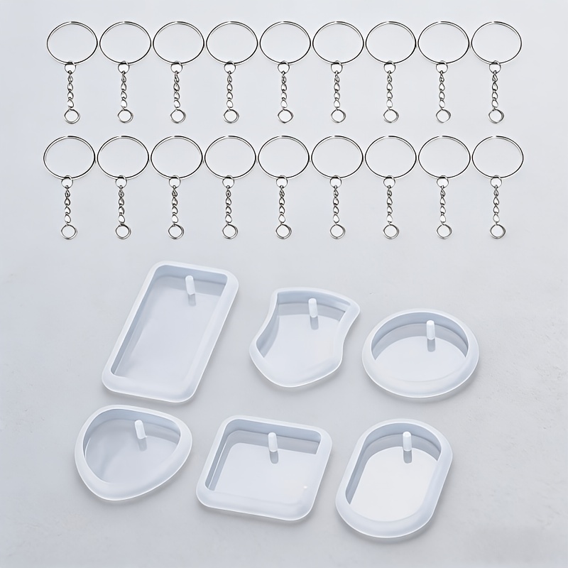 Image of 24pcs Epoxy Resin Molds For Diy, Create Styles Of Niche Jewelry Patterns And Ornaments, Keychains, Backpack Charms, Suitable As Gifts And Giveaways