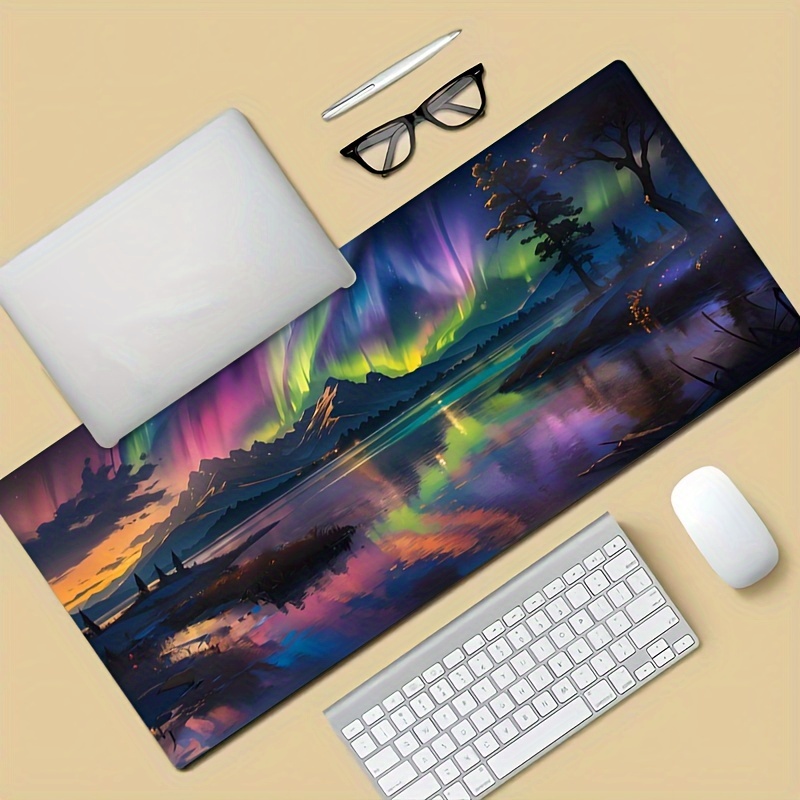 

Aurora Scenery Large Mouse Pad - Non-slip, Durable Stitched Edge, Natural Rubber Desk Mat For Gaming, Office & Study - Perfect Gift For Boyfriend/girlfriend