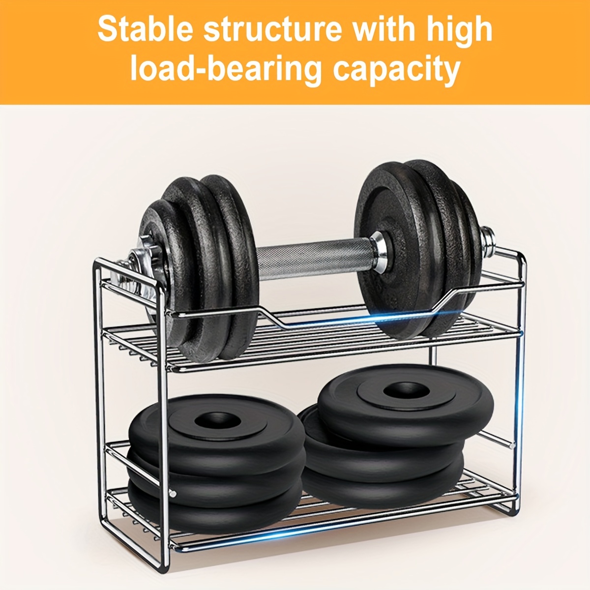 2 tier stainless steel countertop organizer standing spice rack space saving durable kitchen bathroom shelf for spices utensils makeup rust resistant multi purpose storage rack spices organizer rack for cabinets utensil holder rustresistant material standing shelf Product details 0