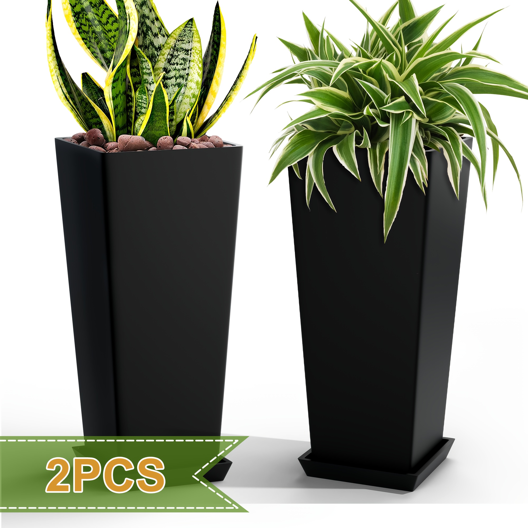 outdoor planters large tall planters saucers large - Temu